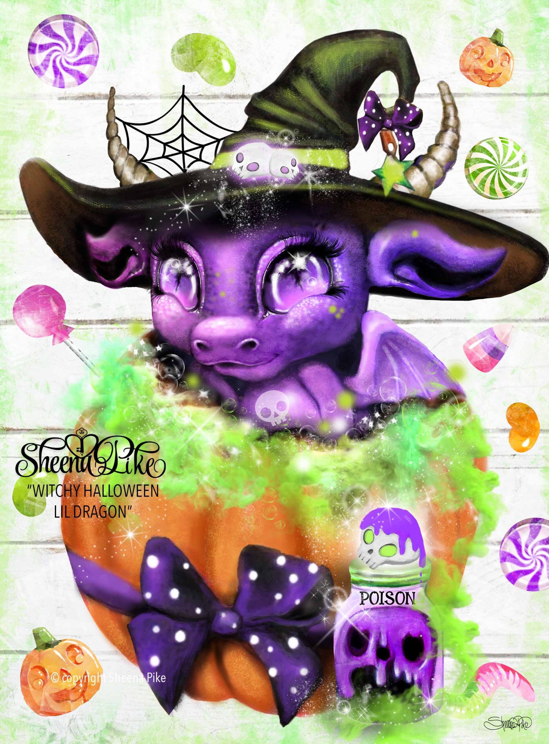 Witchy Halloween Lil Dragon