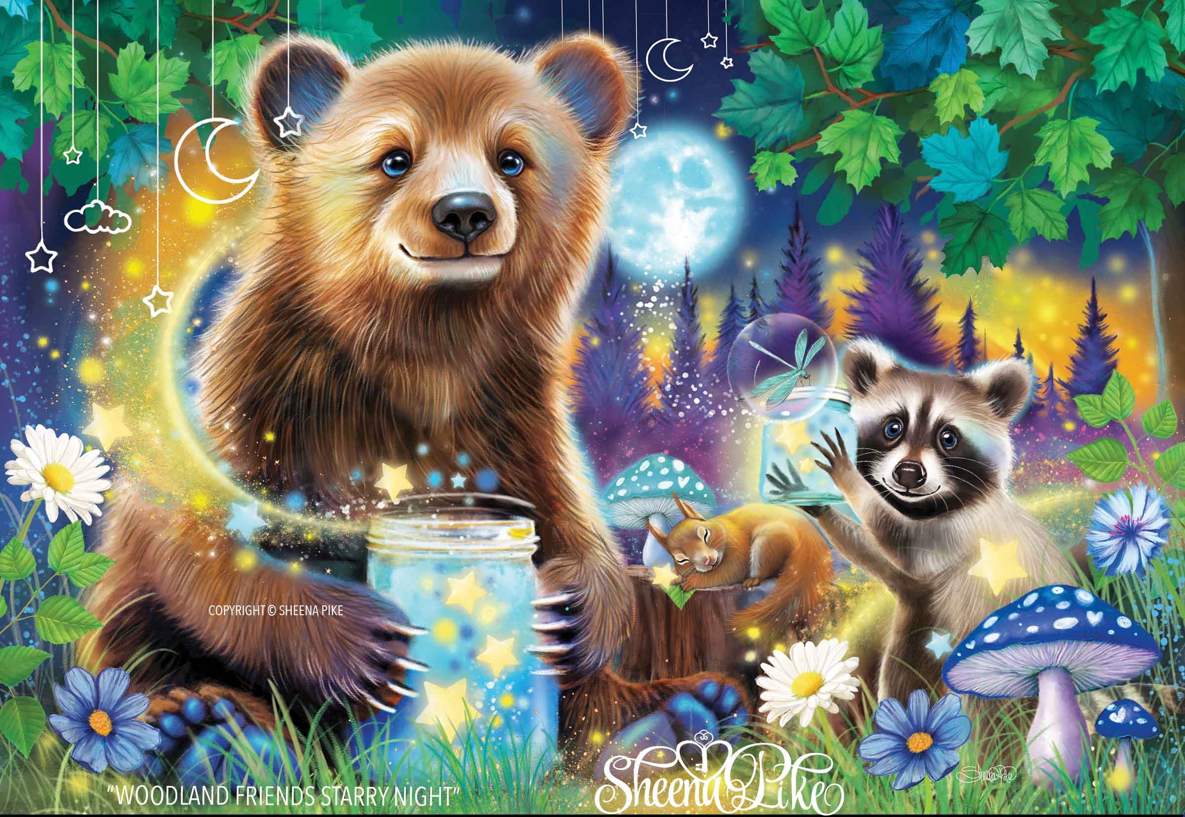 Woodland Friends Starry Night