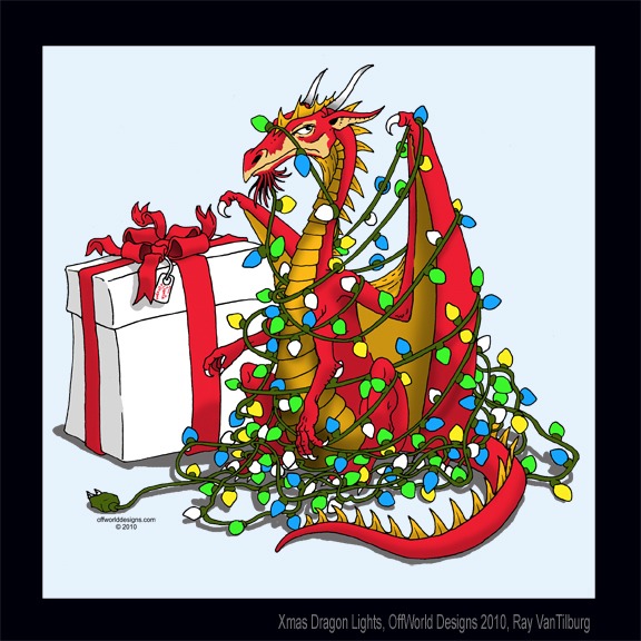 Xmas Dragon & Lights
