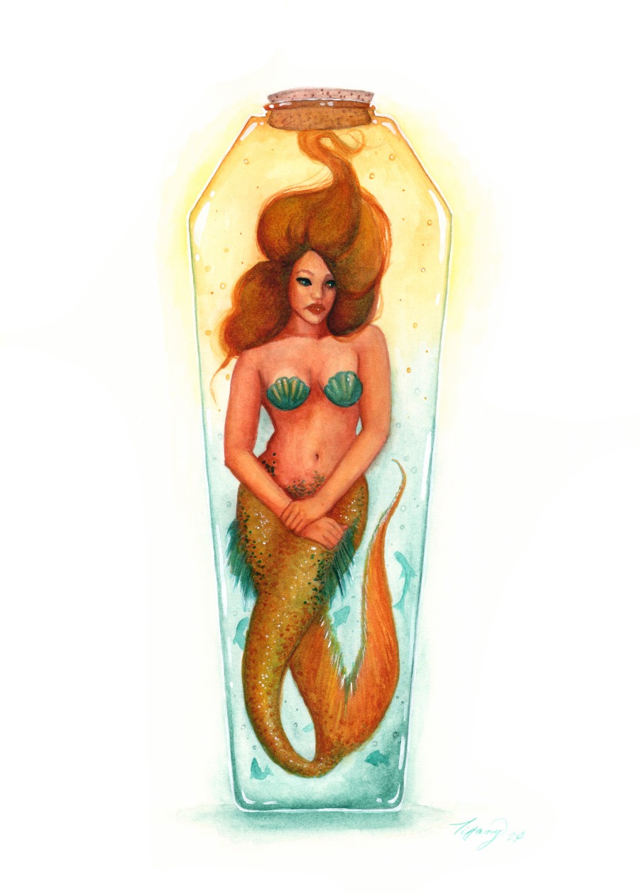 Yellow Bottle Mermaid