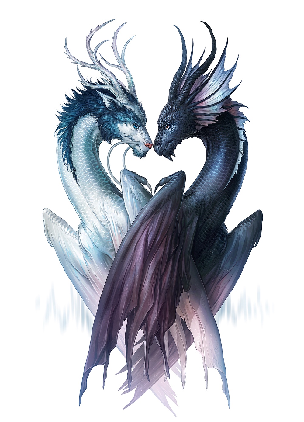 Yin and Yang Dragons