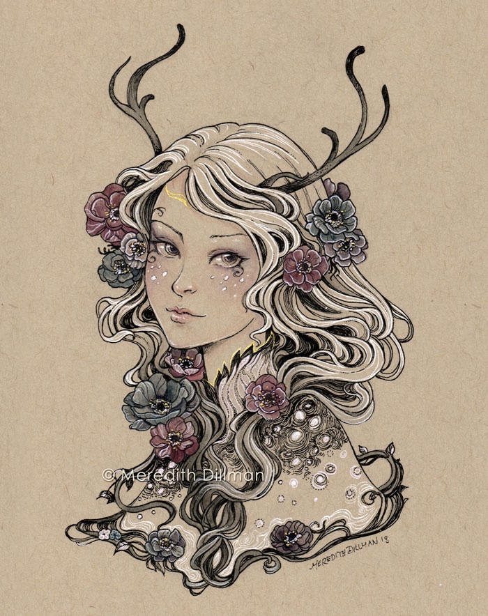 Anemone Faun (ink version)
