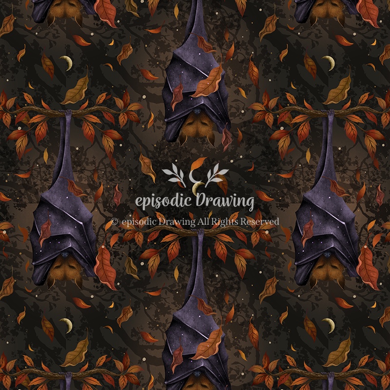 Autumn Bat Pattern