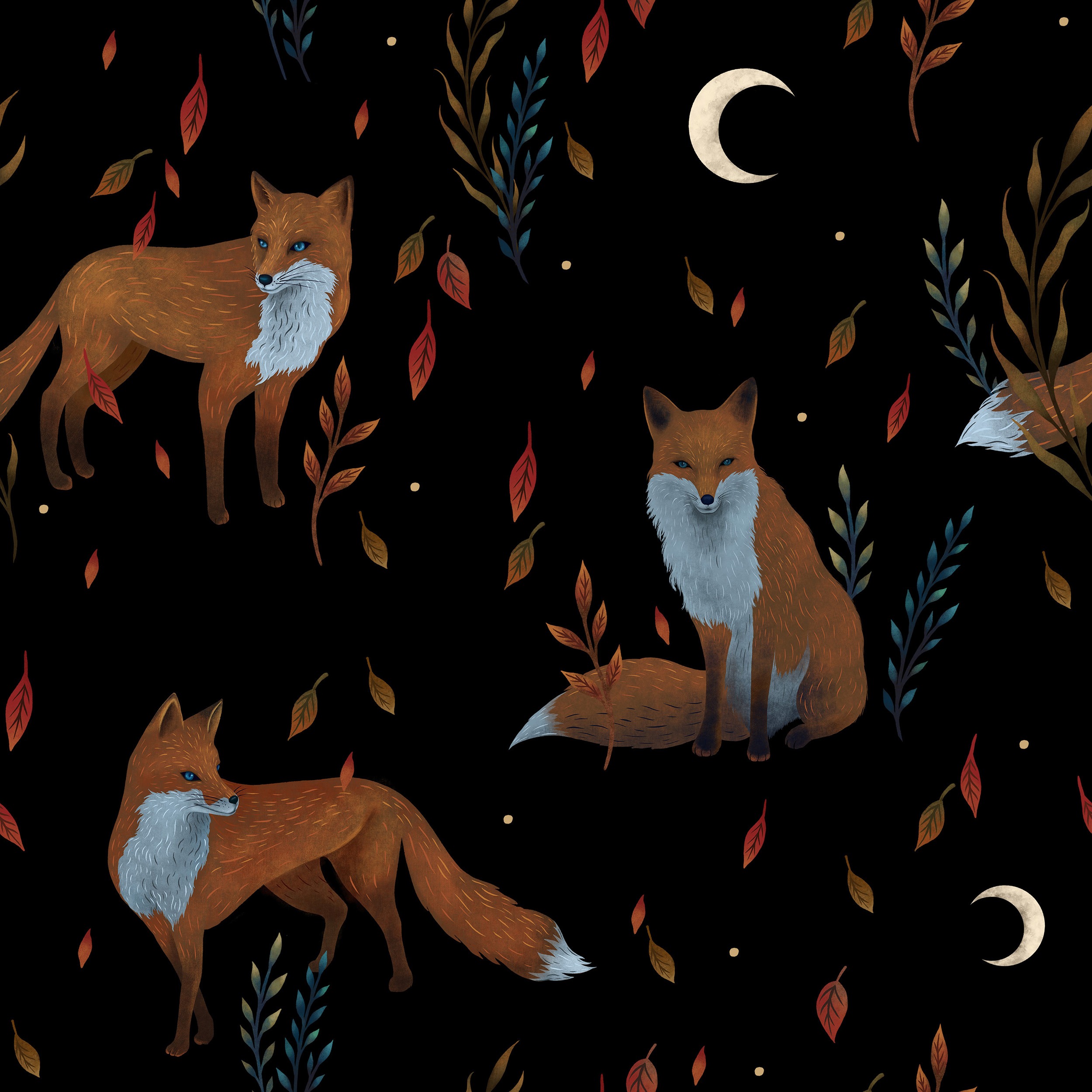Autumn Fox Pattern