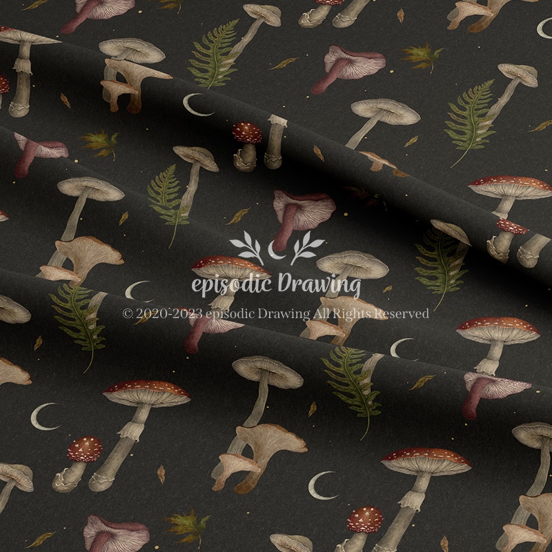 Autumn Mushroom Pattern -1