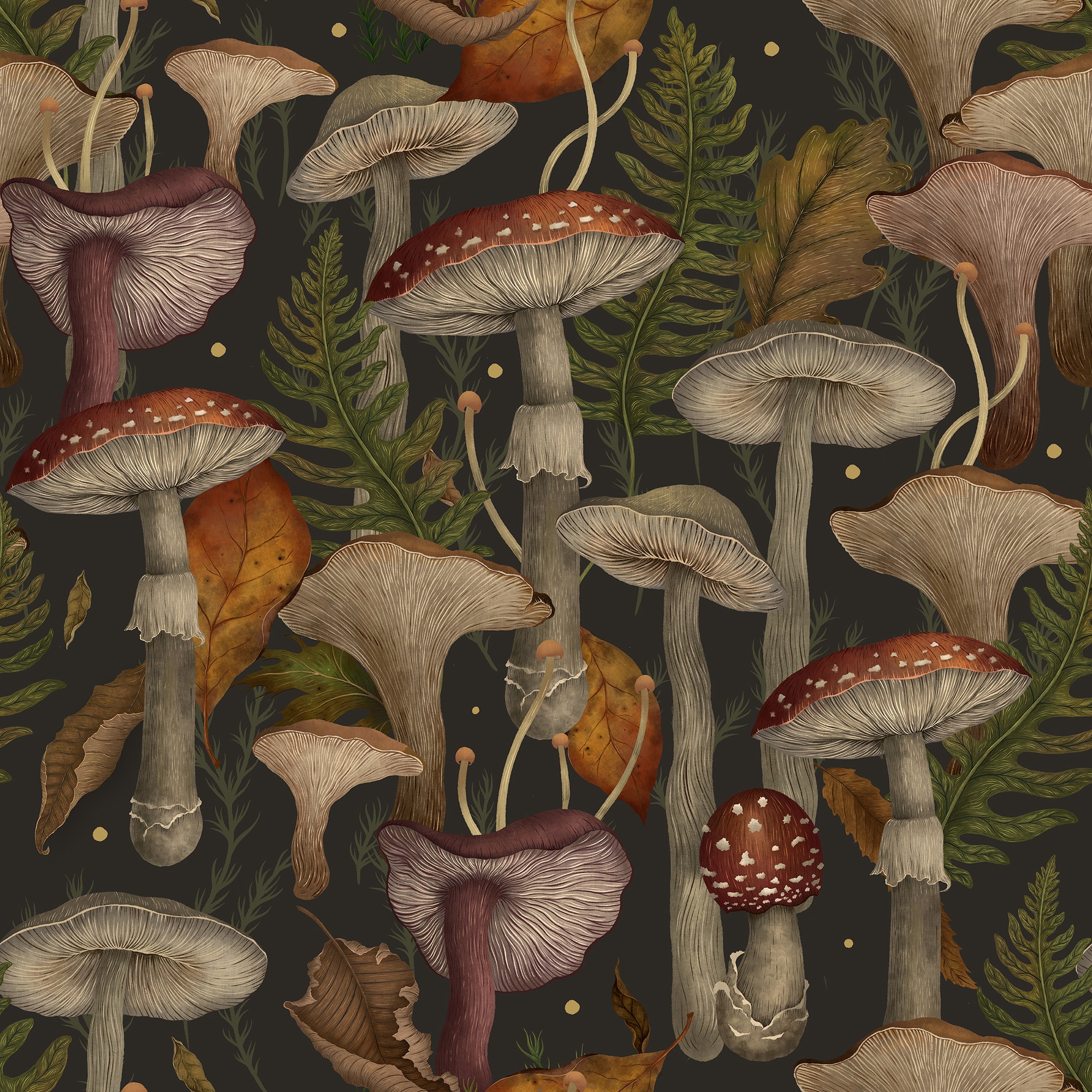 Autumn Mushroom Pattern