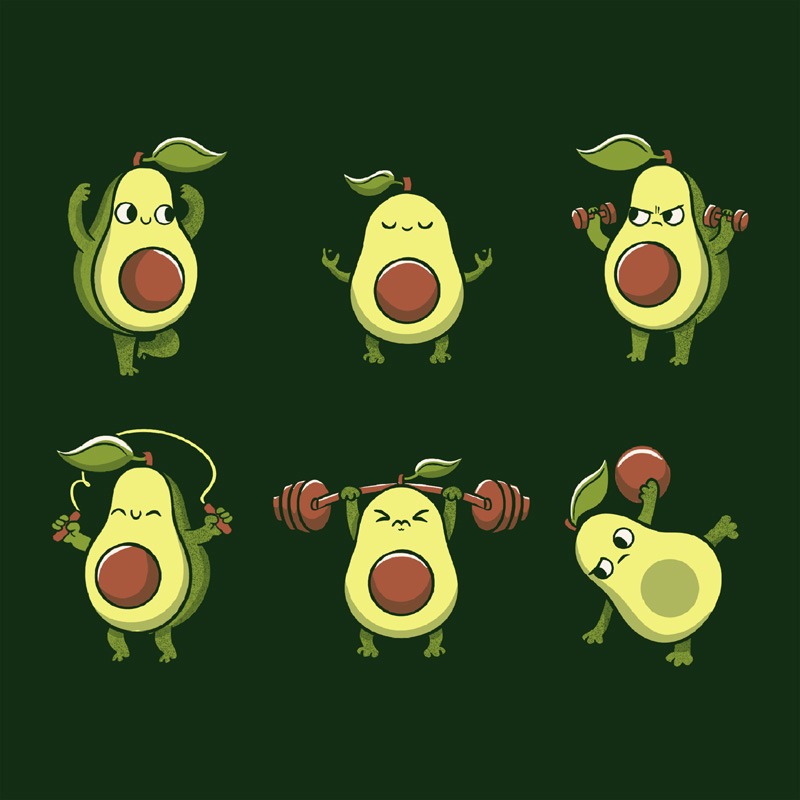 Avocardio Funny Avocado
