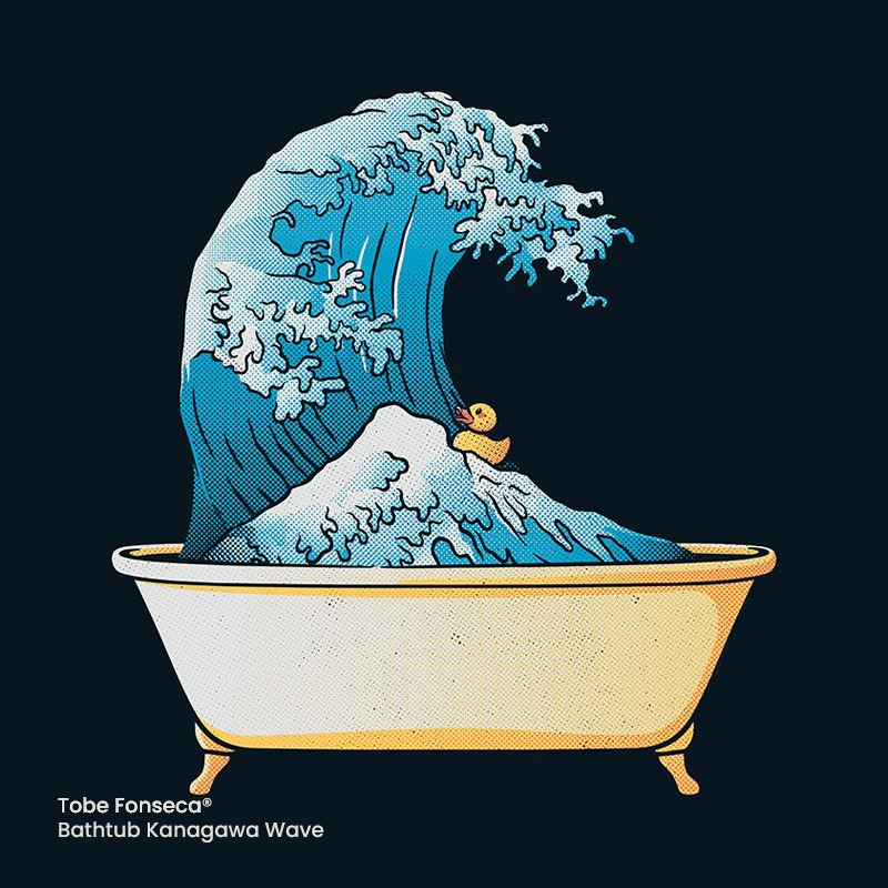 Bathtub Kanagawa Wave