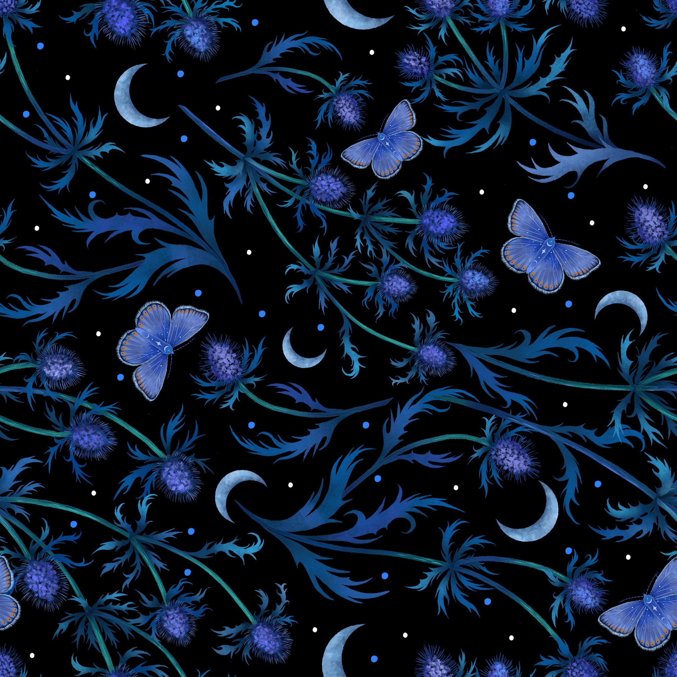 Blue Thistle Pattern