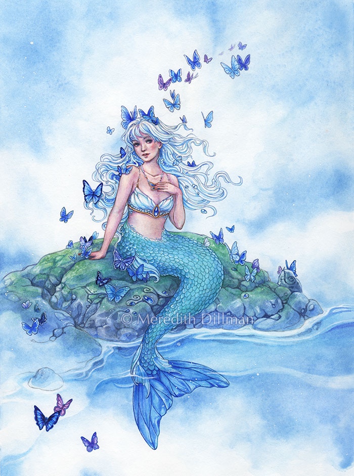 Blue Morpho Butterfly Mermaid