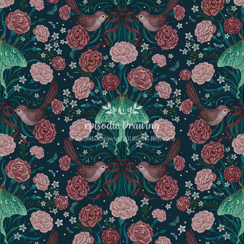 Carnation Floral Pattern