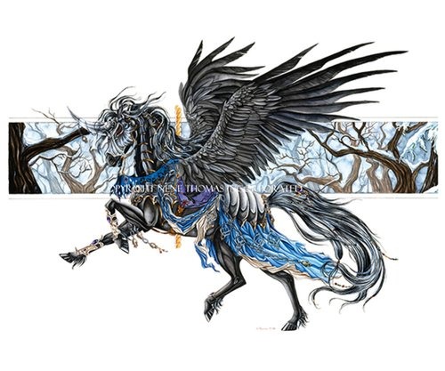 carousel horse raven black
