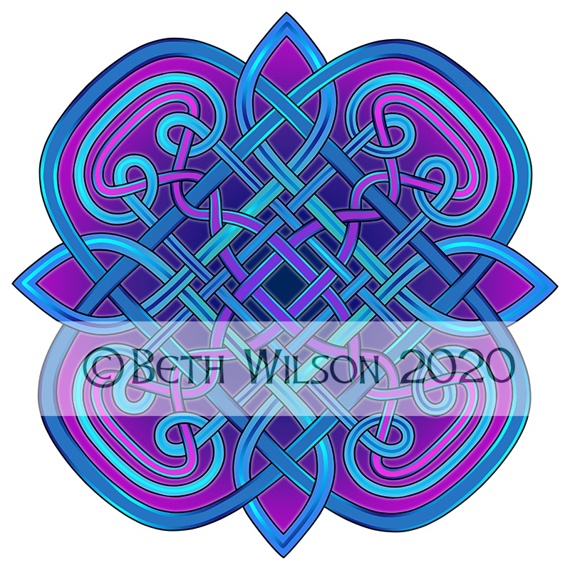 Blue Purple Celtic Knot 028