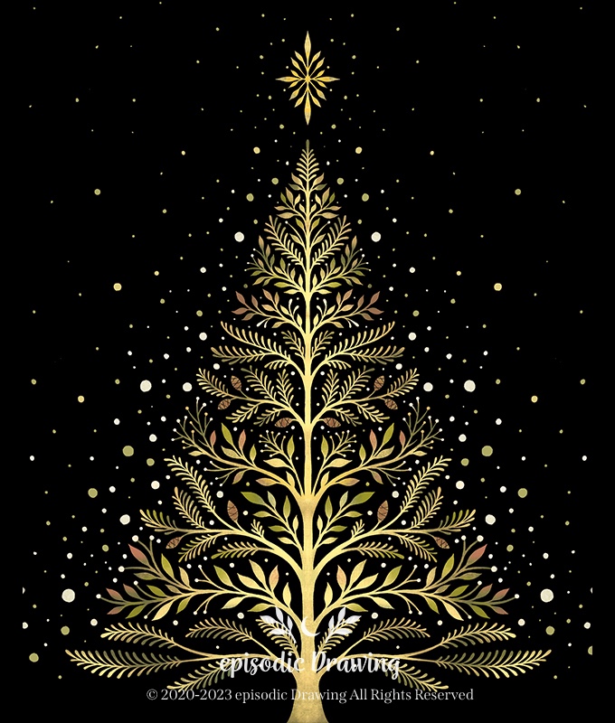 Christmas Night Tree – Glowing