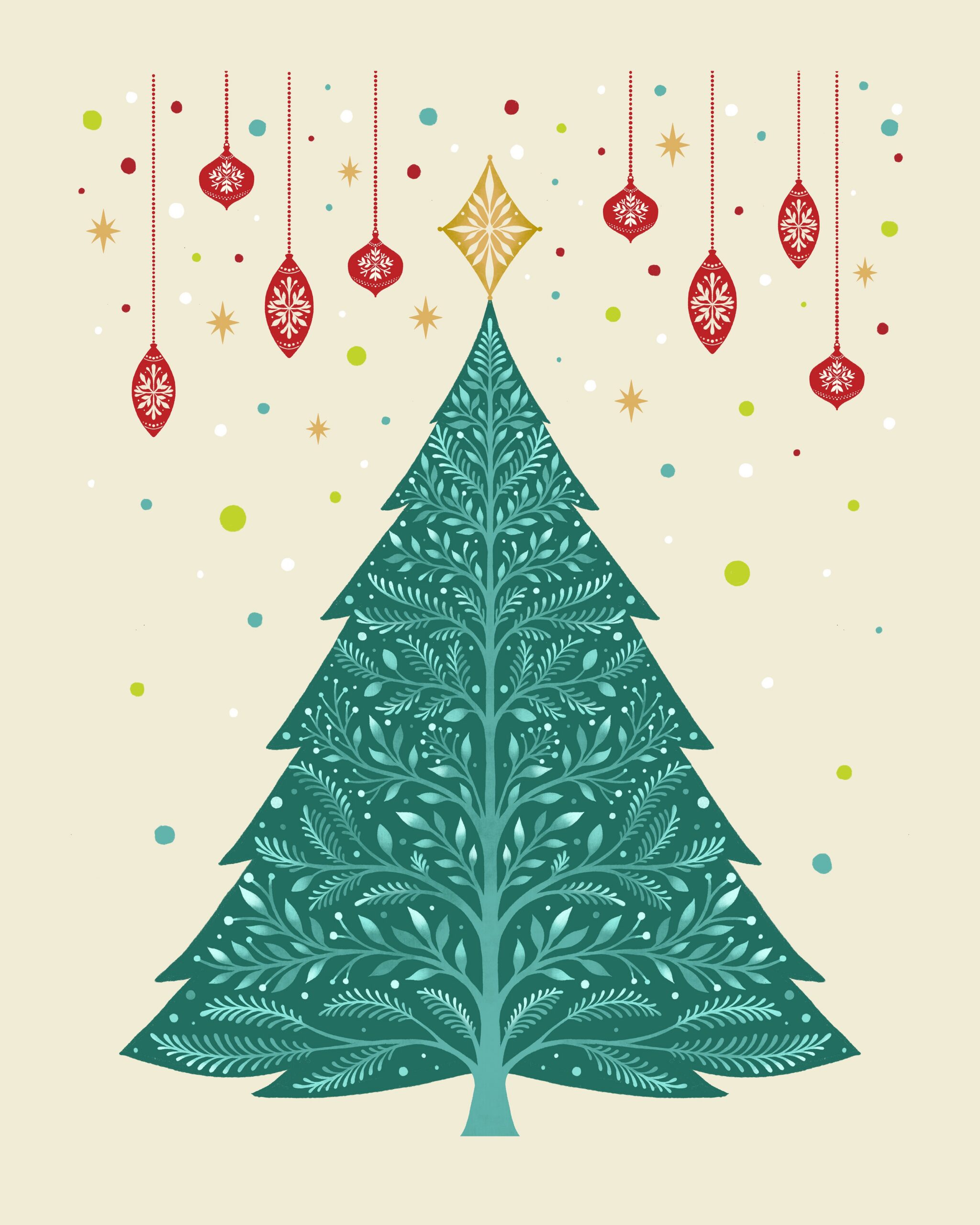 Christmas Night Tree – Vintage