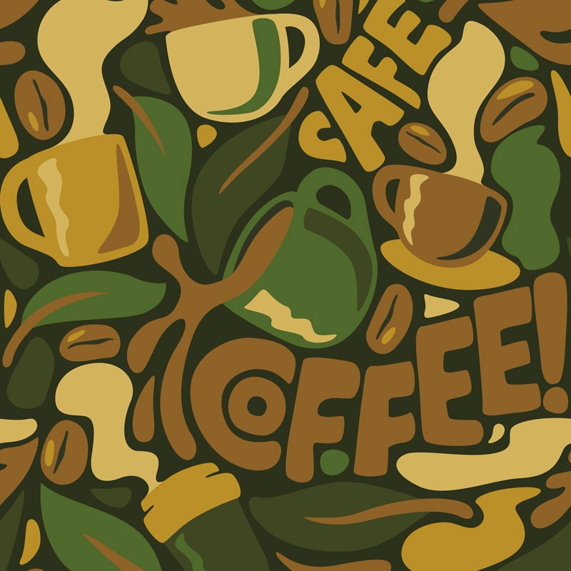 Coffee Army Pattern