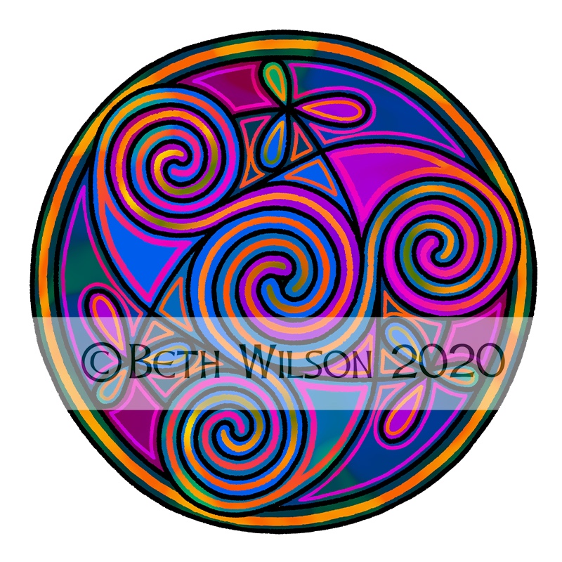 Colourful Triskelion 006