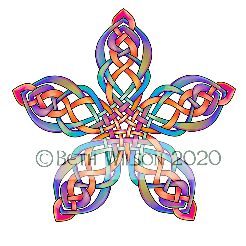 Five pointed star Knot 007