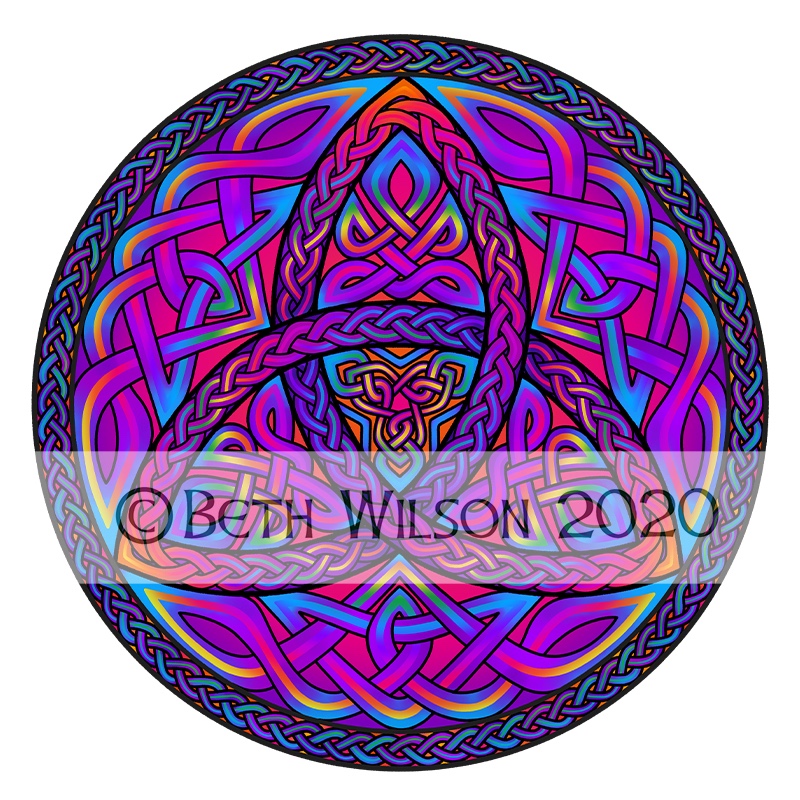 Purple Triquetra Knot 01101