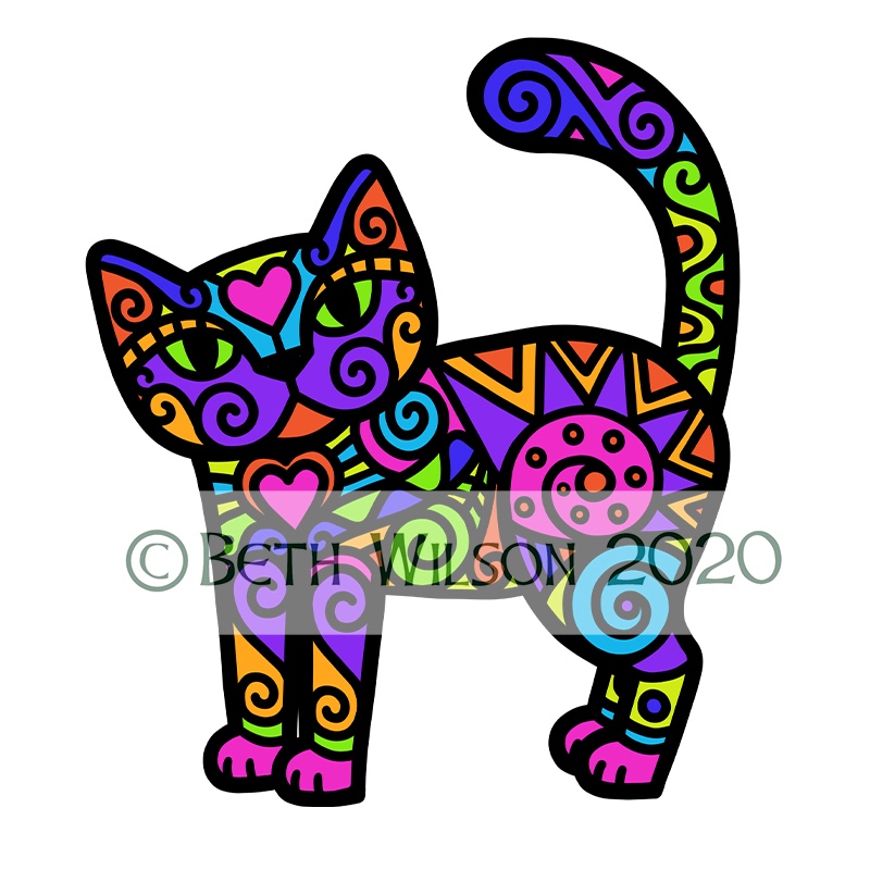 Standing spiral cat