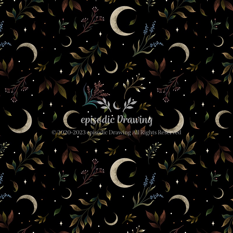 Crescent Moon Garden Pattern