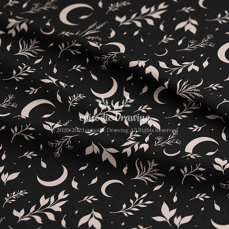 Crescent Black Pattern