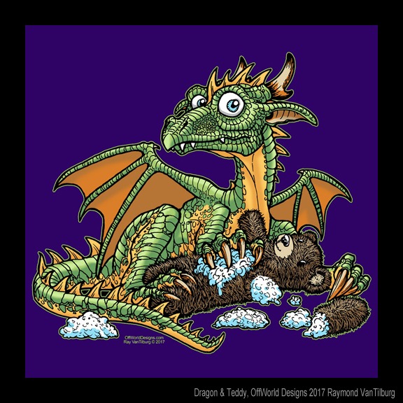 Dragon & shredded Teddy Bear