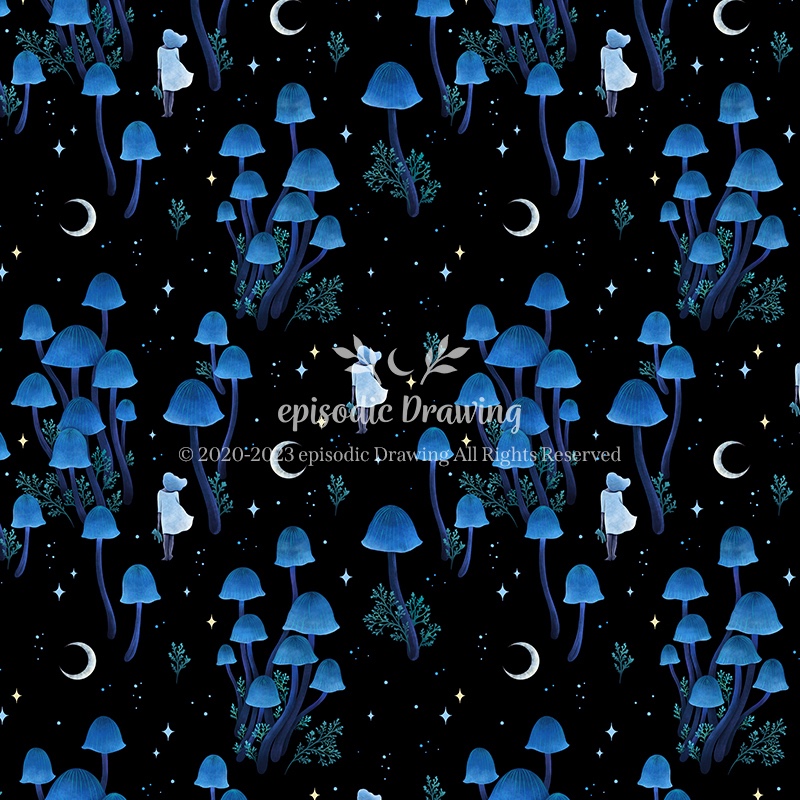 Fungi Forest Pattern