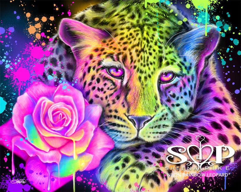 Neon Rainbow Leopard