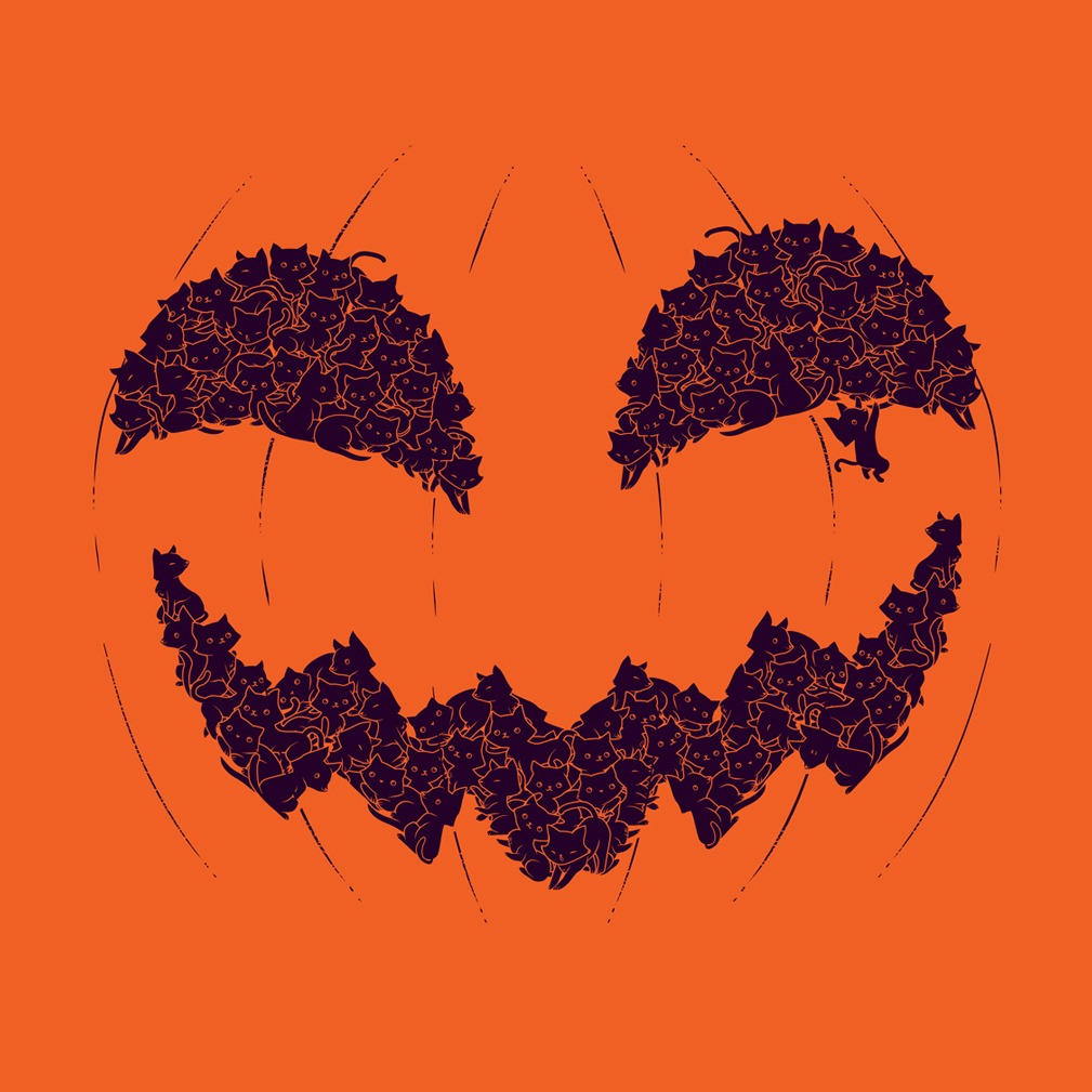 Halloween Pumpkin Cat