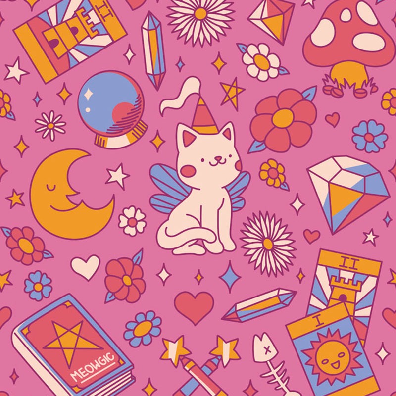 Kawaii Fairycat Pattern