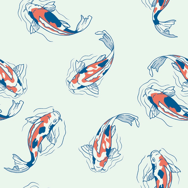 Koi Lake Traditional Japanese Minimalist
