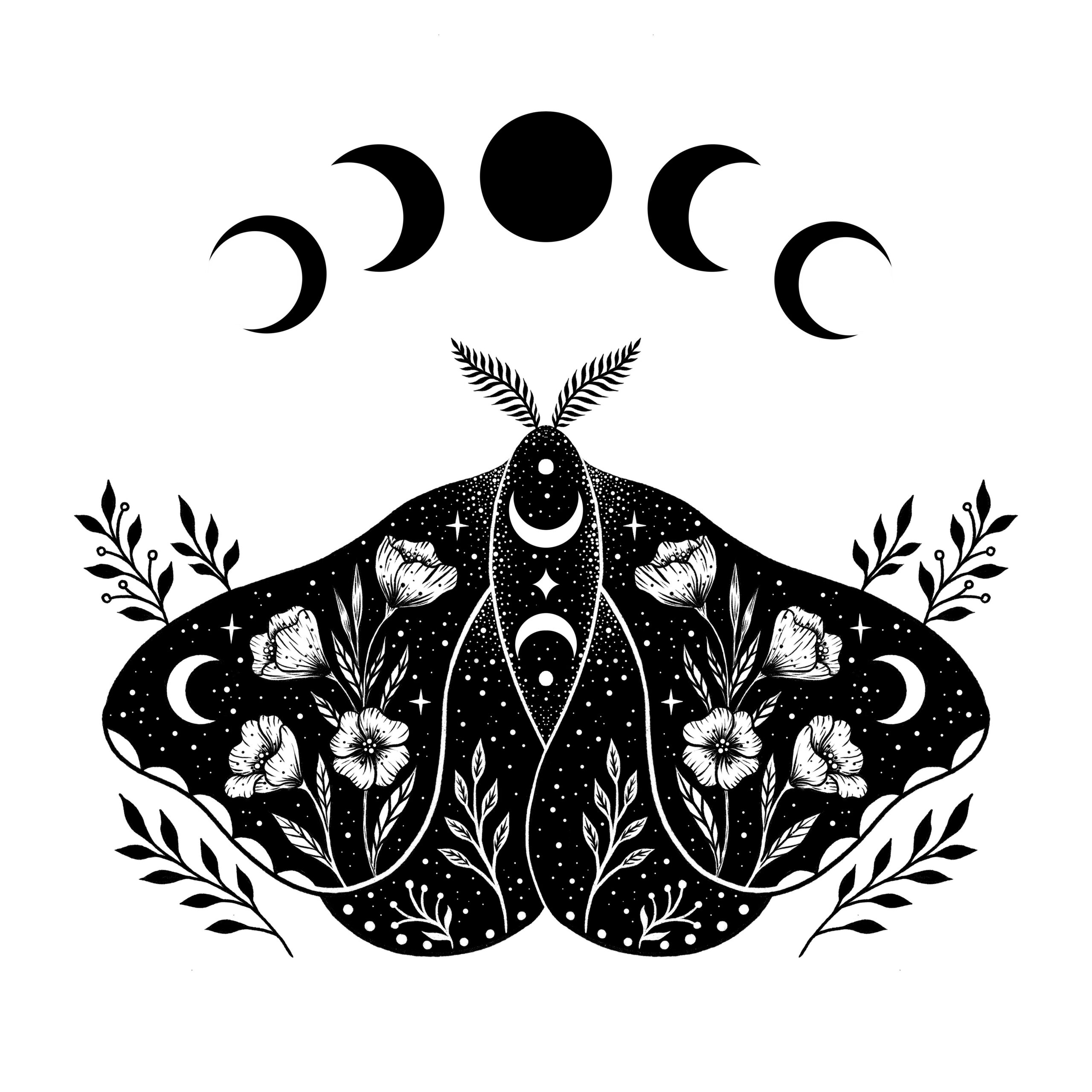 Luna and Moth – Black