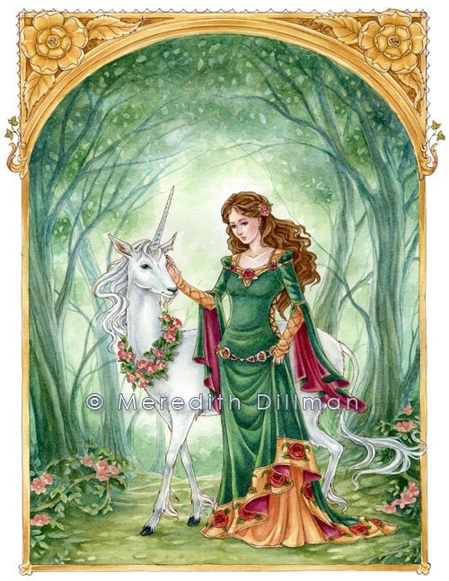 Lady and Unicorn (Enchanted Forest)