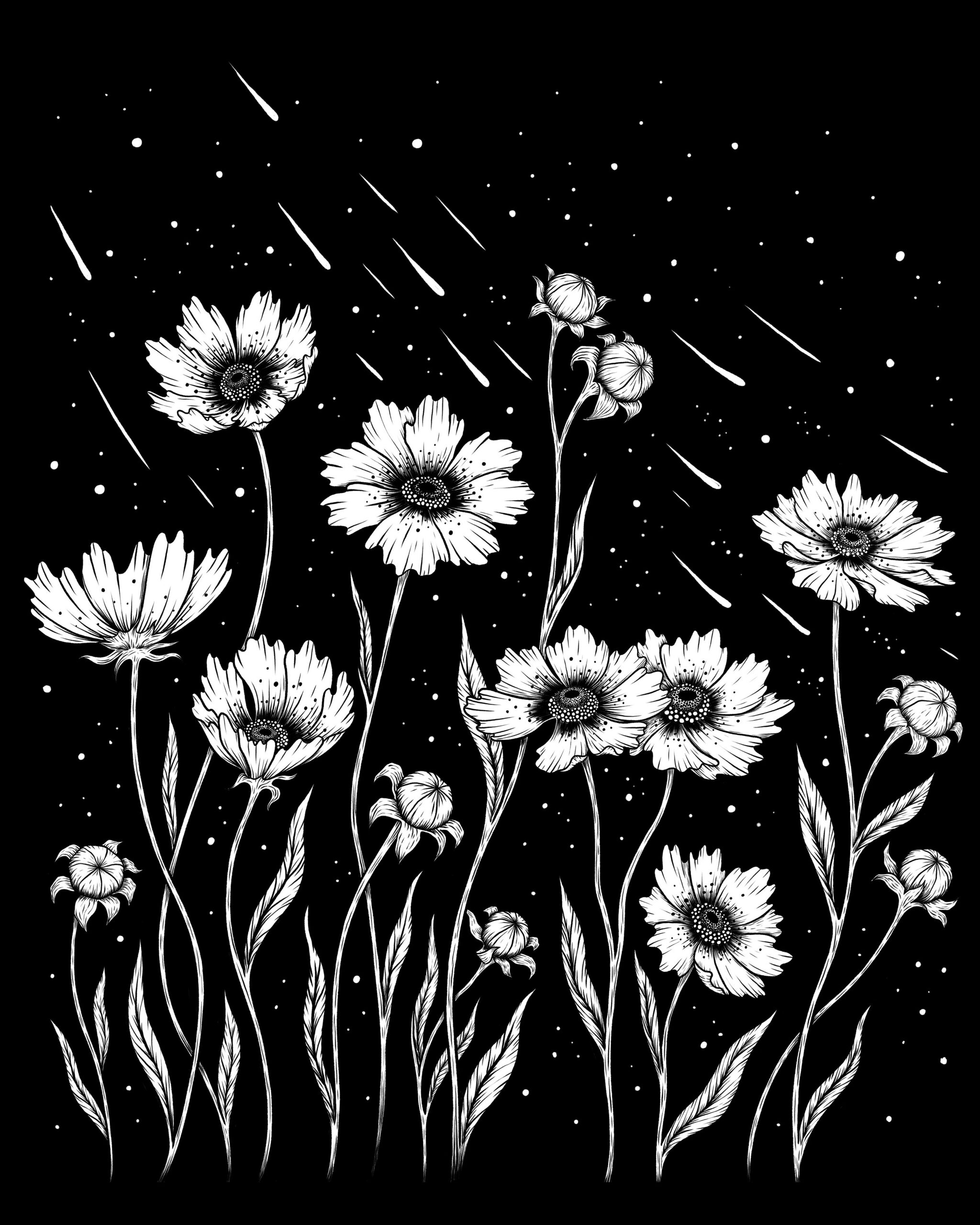 Midnight Golden Waves