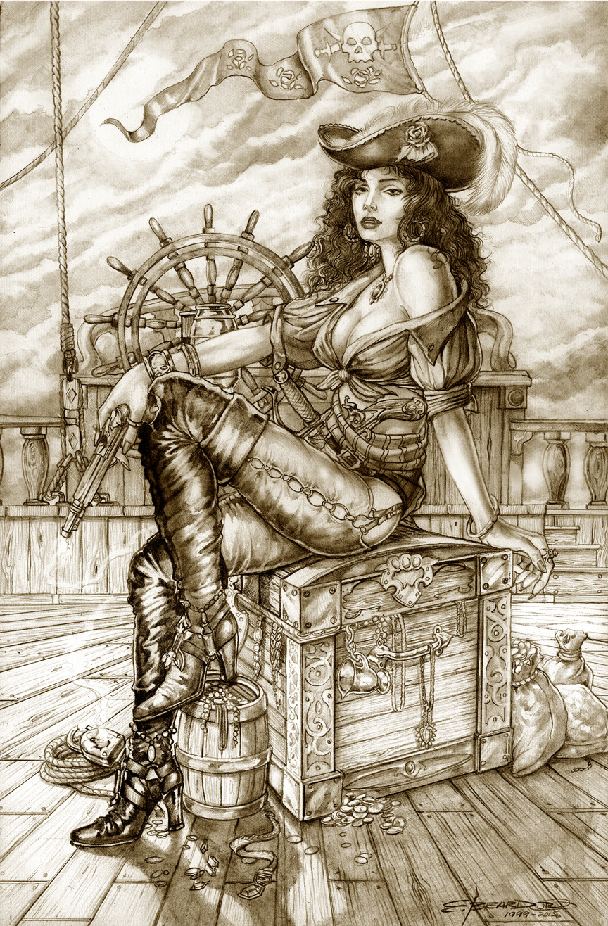 Mistress of the 7 seas “sepia tone”