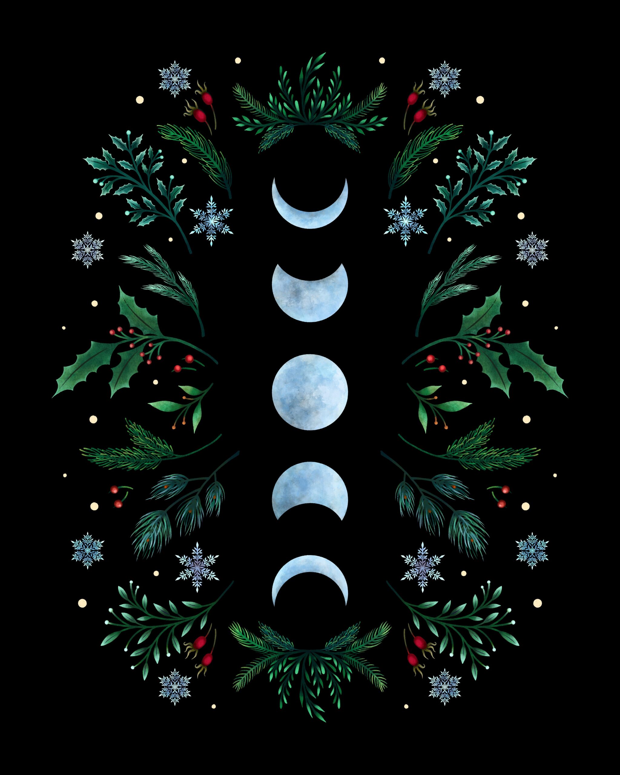 Moonlit Garden-Festive Green