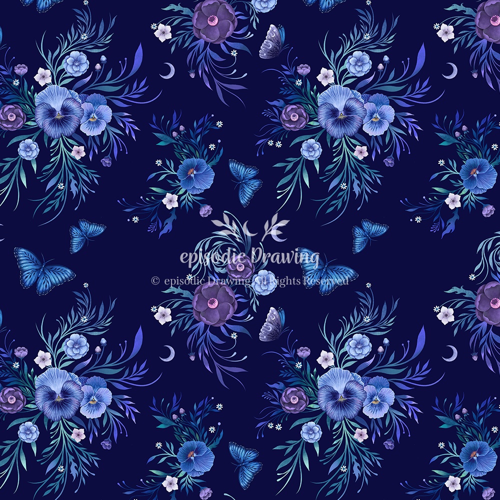 Night Floral Pattern-2