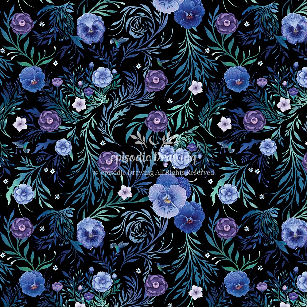 Night Floral Pattern