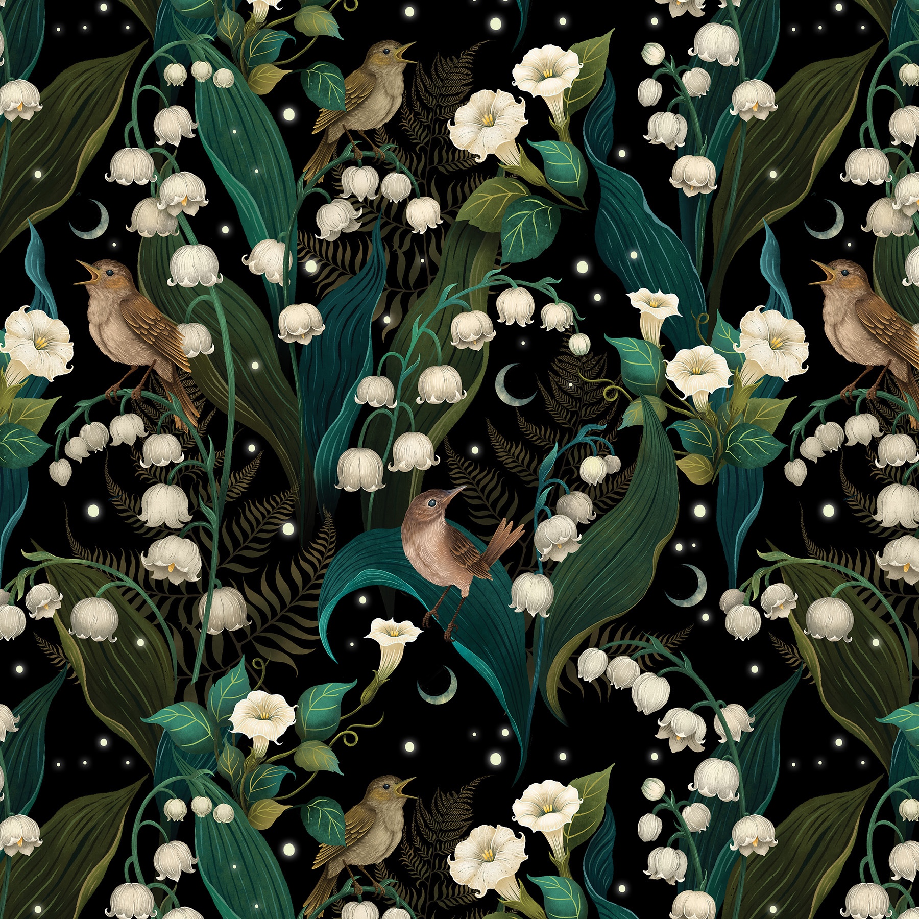 Nightingale and May Bells Pattern