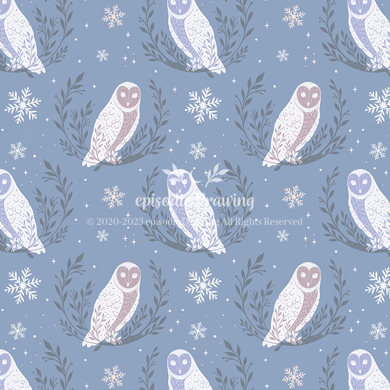 Owl Moon – Snowy Pattern