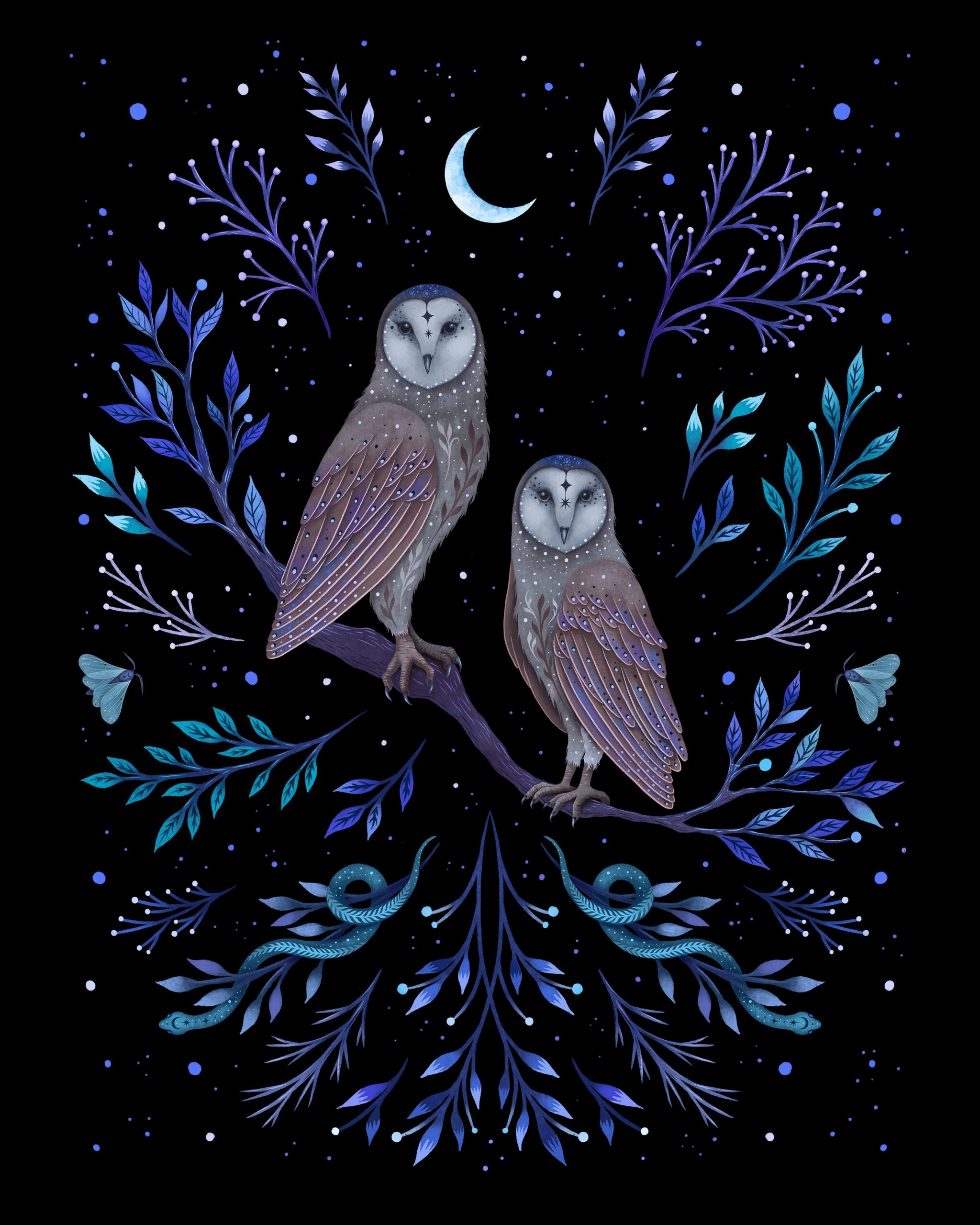 Owls in the Moonlight