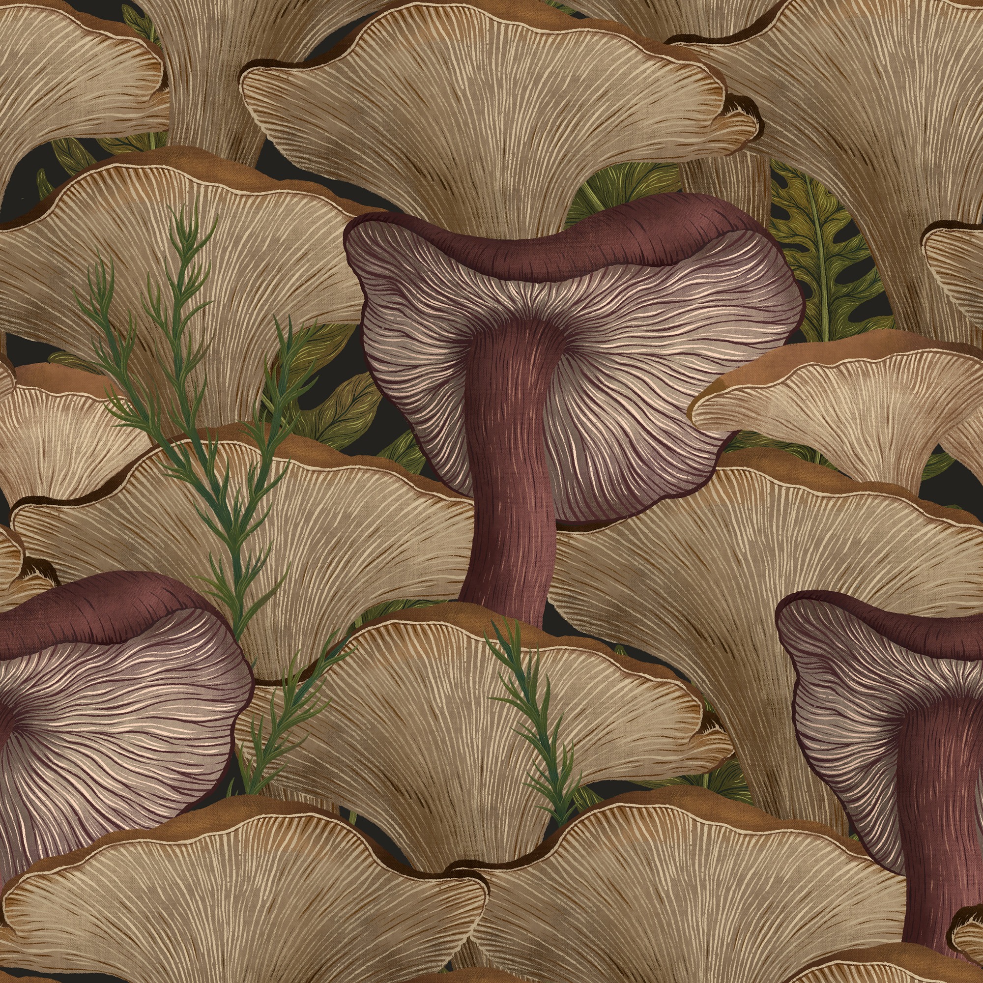 Oyster Mushrooms Pattern