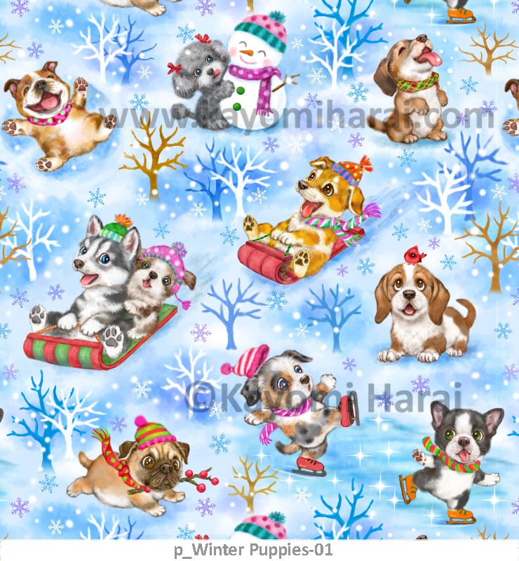 Pattern Winter Puppies