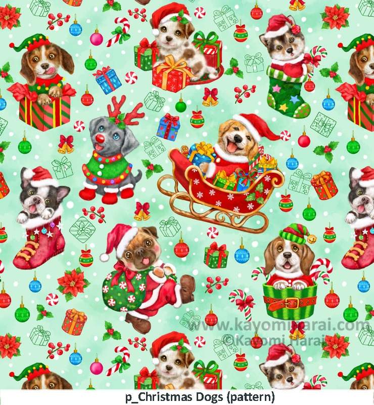 Christmas Dogs Pattern