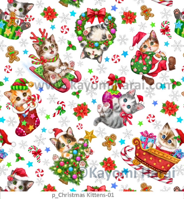 Christmas Kittens Pattern