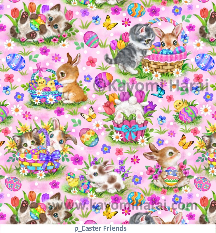 Pattern Easter Friends