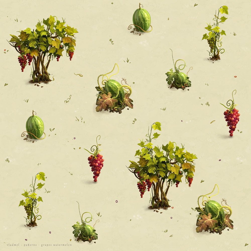 Pattern – grapes watermelon