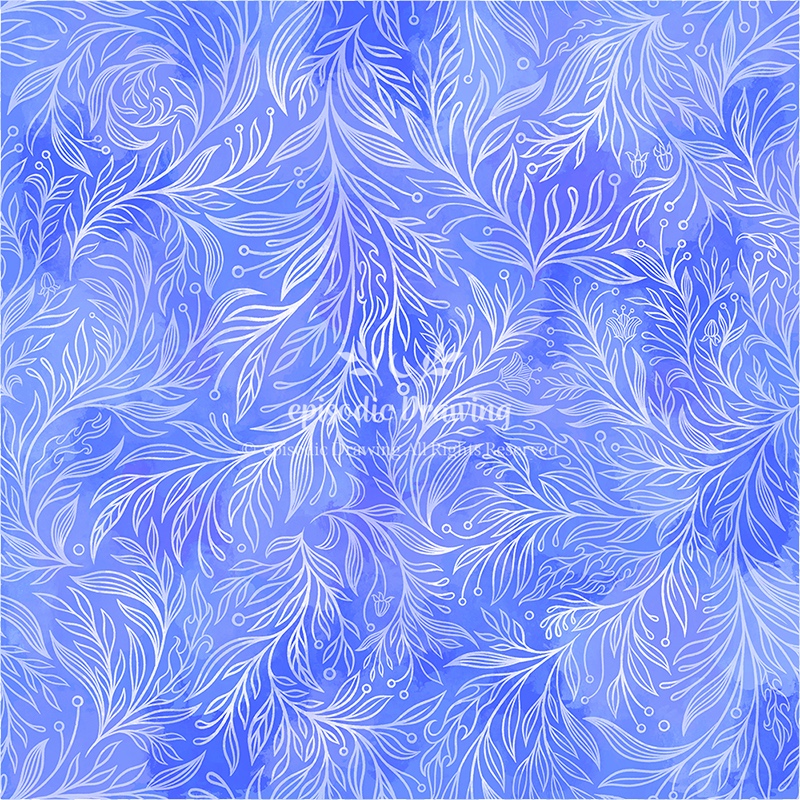 Periwinkle Leafy Twirl Pattern