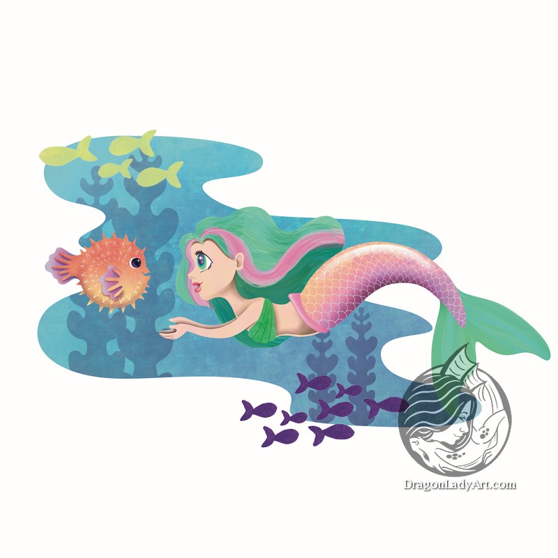 Cute Pink Mermaid